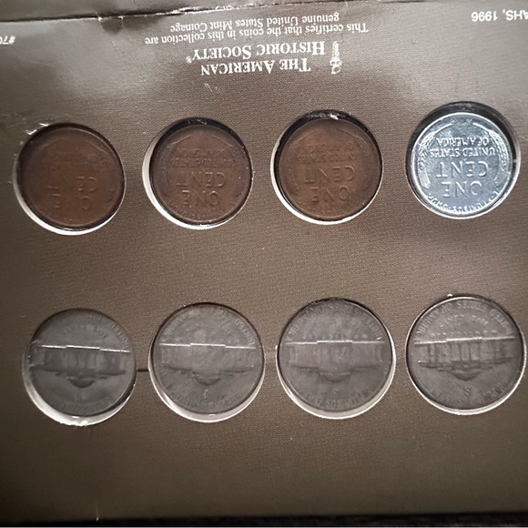 WWII Obsolete Penny & Nickel War Time Coins - Picture 3 of 6